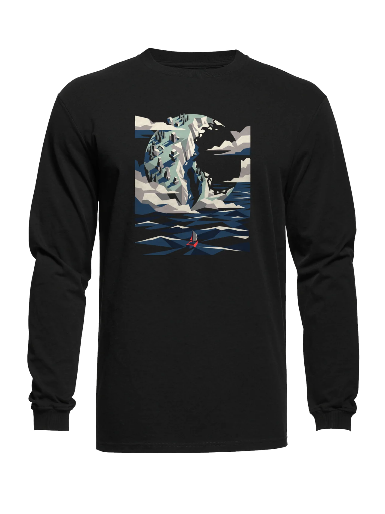 Long sleeve in black with plate 10, Sphere & Sea, printed on the front.