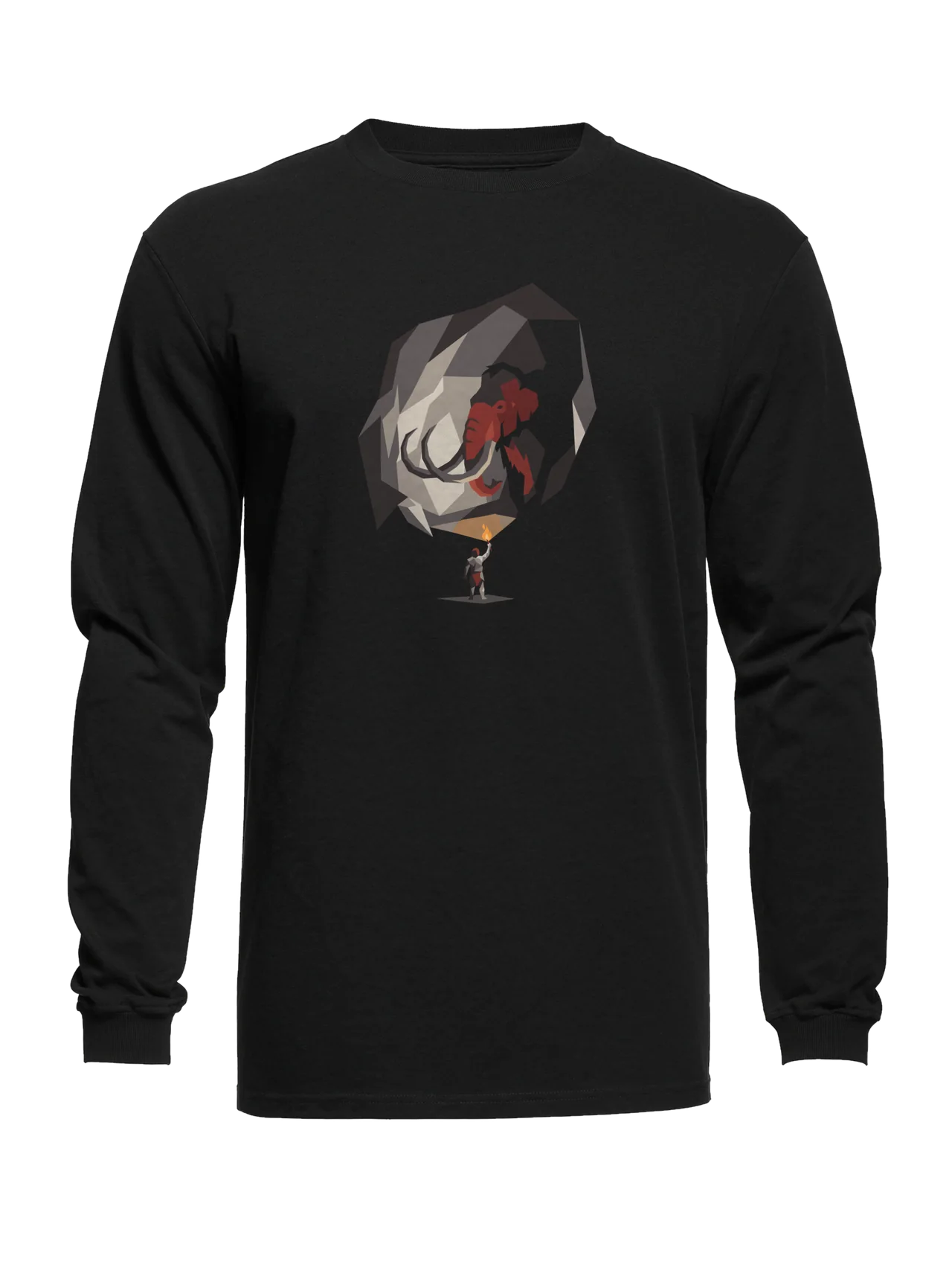 Long sleeve in black with plate 18, Torchlight, printed on the front.